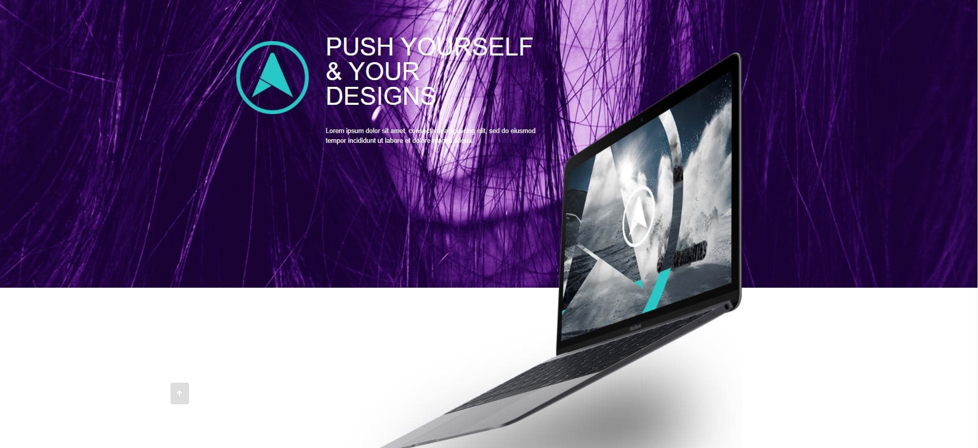 Eclipse landing page product preview on a laptop