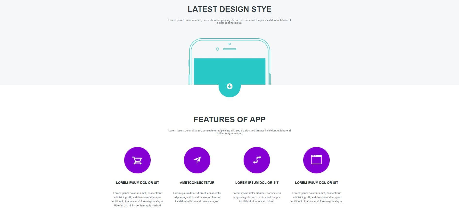 Eclipse landing page app features section